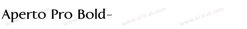 Aperto Pro Bold字体转换